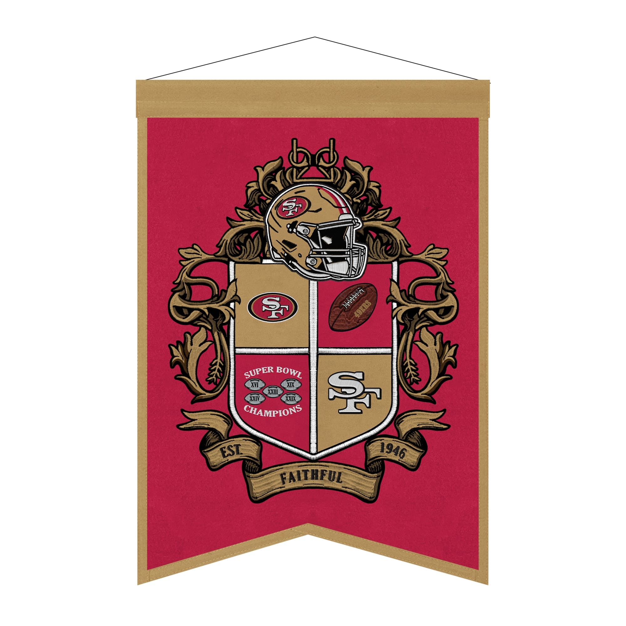 "Sporticulture - San Francisco 49ers 15"" x 22"" Crest Banner - Multicolor" price history on PriceWatchPro