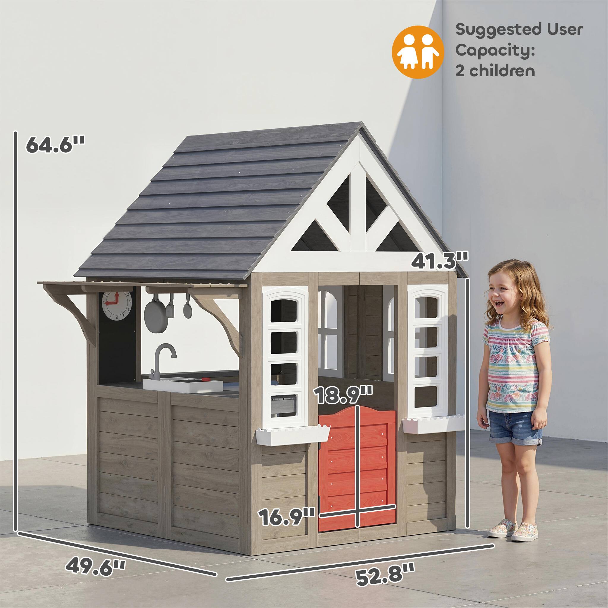 Suggested User Capacity: 2 children

64.6"  
41.3"  
18.9"  
16.9"  
49.6"  
52.8"
