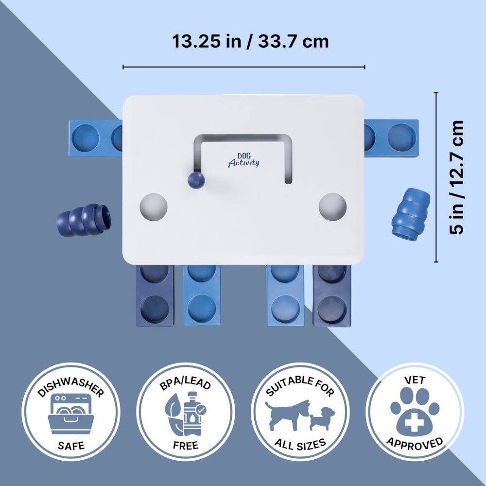 13.25 in / 33.7 cm  
5 in / 12.7 cm  

DOG Activity  

DISHWASHER SAFE  
BPA/LEAD FREE  
SUITABLE FOR ALL SIZES  
VET APPROVED