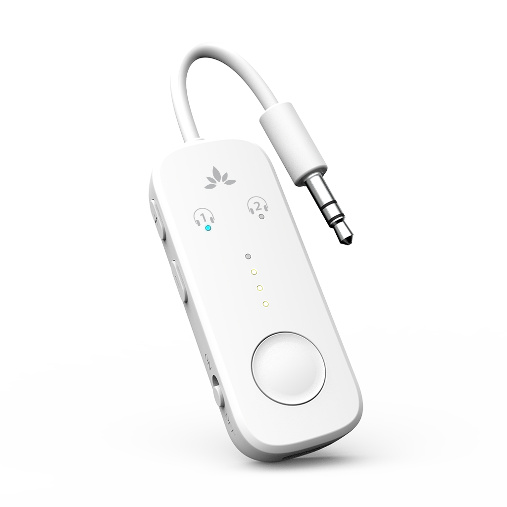 Avantree - Relay - Airplane Bluetooth 5.3 Adapter with Qualcomm aptX Adaptive, Supports 2 AirPods or Headphones
