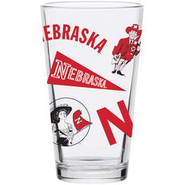 Indigo Falls - Nebraska Huskers 16oz. Medley Vintage Pint Glass - Multicolor