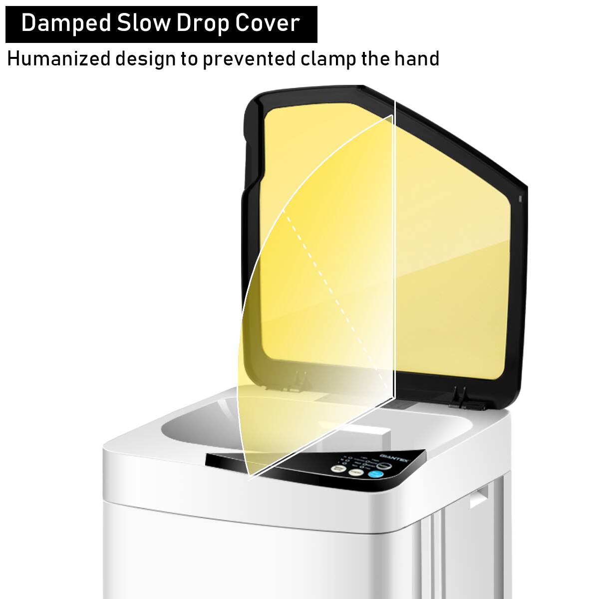 Damped Slow Drop Cover: Humanized Design to Prevent Clamping the Hand