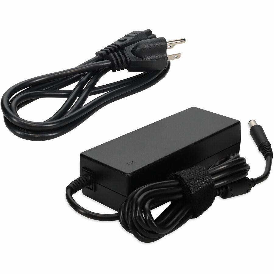 Alt View 2. AddOn - AddOn Dell 332-1834 Compatible 90W 19.5V at 4.62A Black 7.4 mm x 5.0 mm Laptop Power Adapter and Cable - 90 W - 19.5 V - Black.