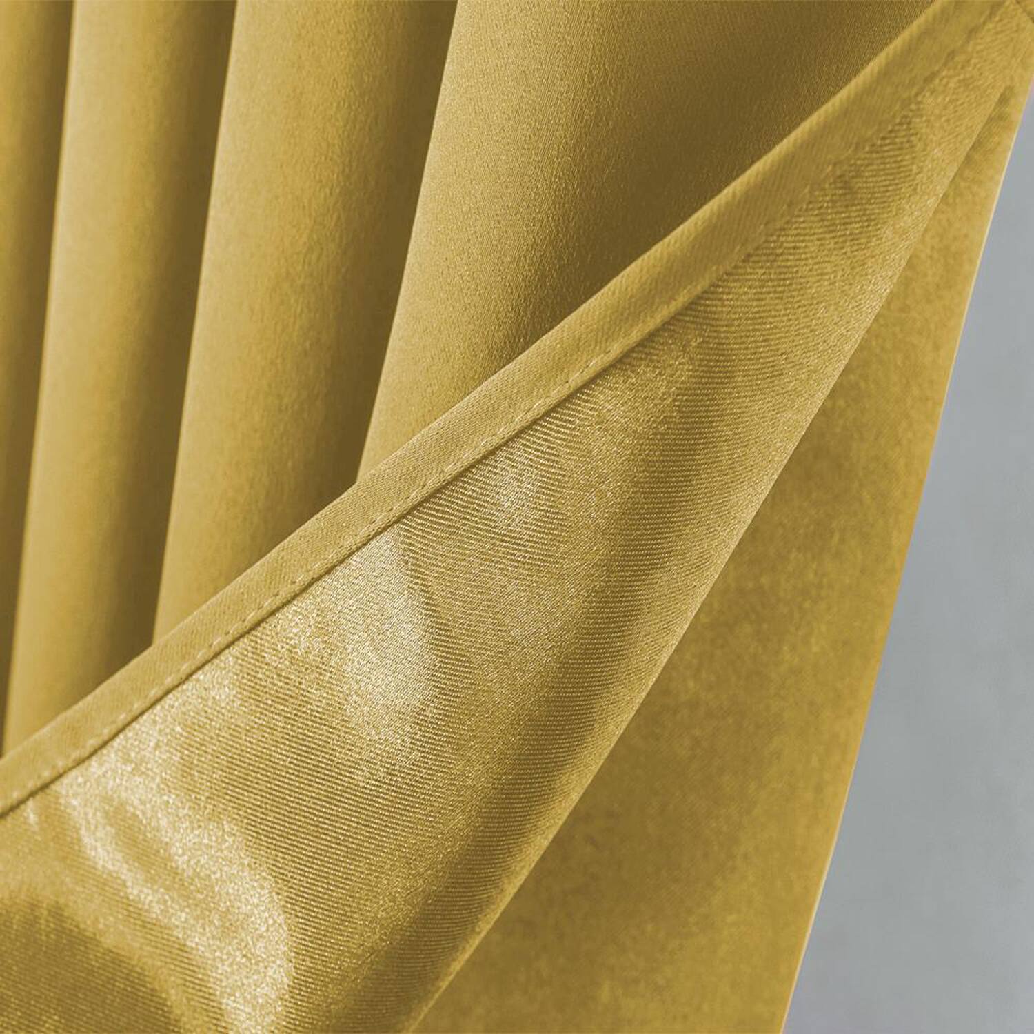 Left. RT Designers Collection - RT Designers Collection Anchorage Premium Blackout Grommet Curtain Panel 54" x 63" Yellow - Yellow.