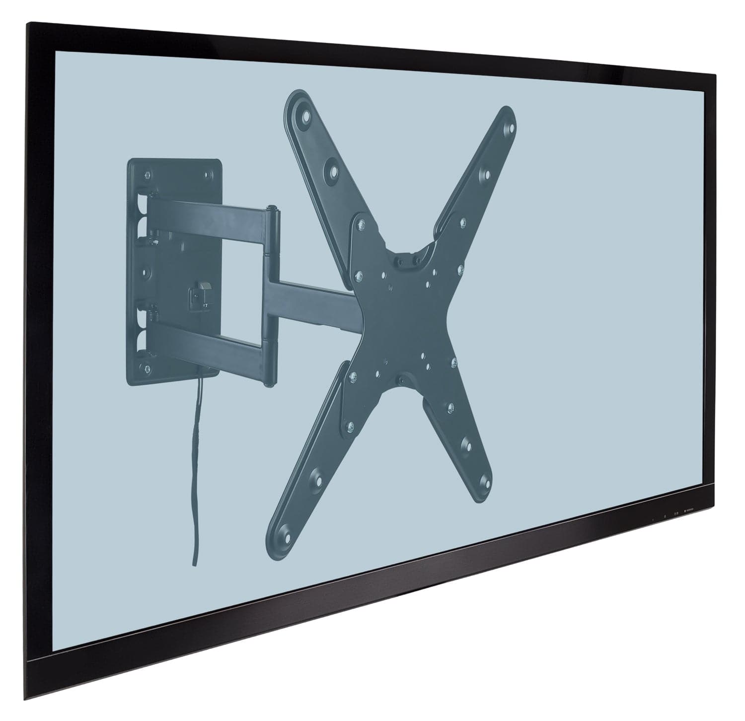 Alt View 4. Mount-It! - Locking RV & Trailer Full-Motion TV Wall Mount for 32–55″ TVs, 77 lb, Detachable VESA - Black.