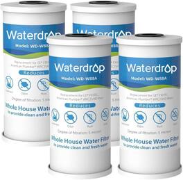 Waterdrop - FXHTC Whole House Carbon Water Filter, 4 Pack - White