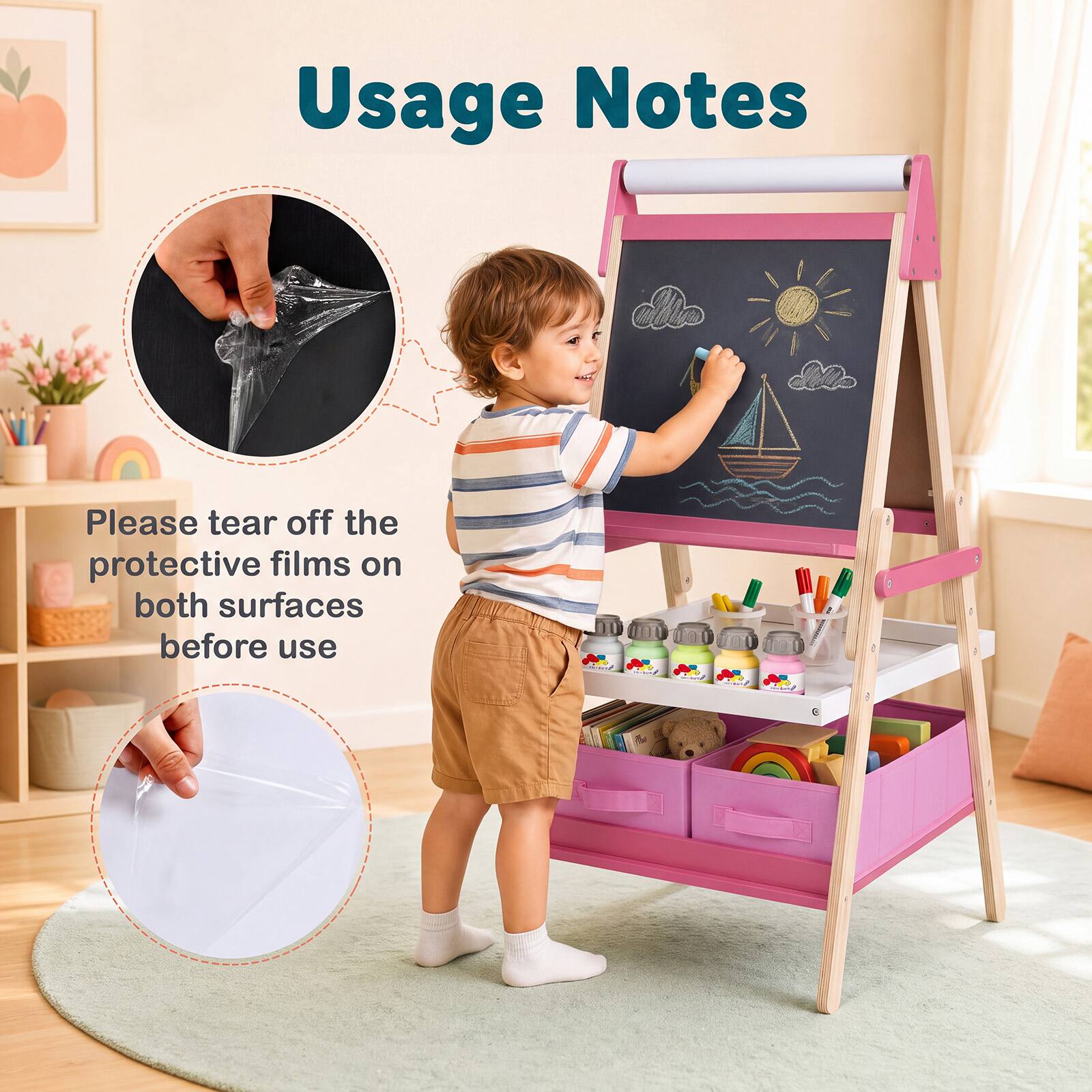 Usage Notes

Please tear off the protective films on both surfaces before use
