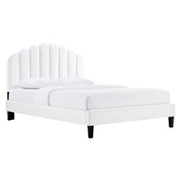 Modway - Daisy Performance Velvet Full Platform Bed - White
