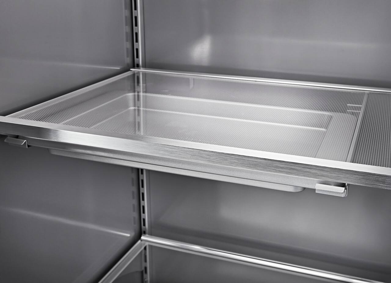 Alt View 10. KitchenAid - 25.5 Cu. Ft. Side-by-Side Refrigerator with Under-Shelf Prep Zone - Stainless Steel with PrintShield Finish.