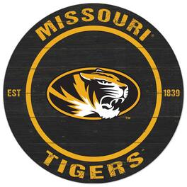 Jardine - Missouri Tigers 20'' x 20'' Indoor/Outdoor Circle Sign - Black