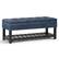 Front Zoom. Simpli Home - Cosmopolitan Storage Ottoman Bench with Open Bottom - Denim Blue.
