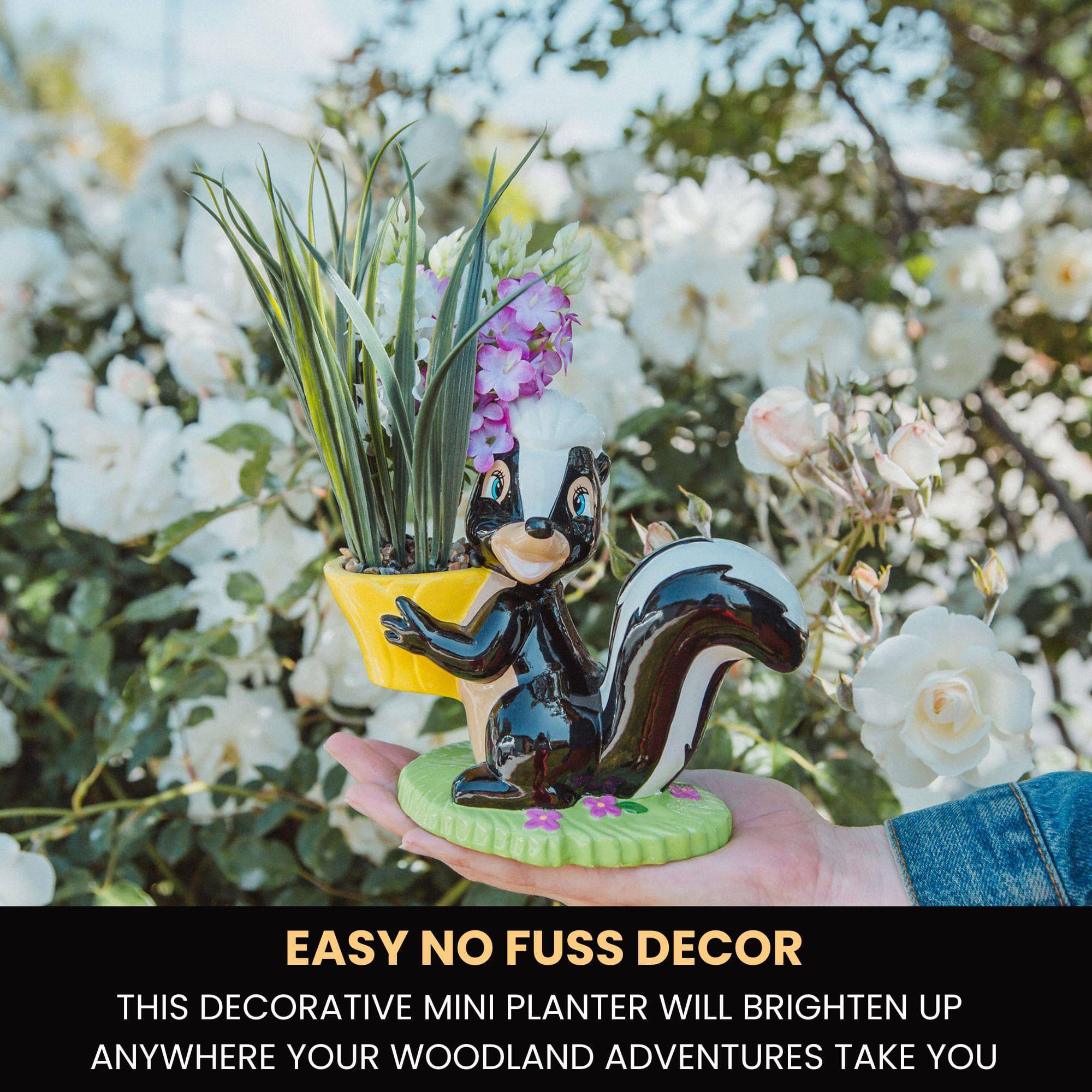 EASY NO FUSS DECOR  
THIS DECORATIVE MINI PLANTER WILL BRIGHTEN UP ANYWHERE YOUR WOODLAND ADVENTURES TAKE YOU