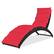 Front. Costway - Folding Patio Rattan Lounge Chair Chaise Cushioned Portable Garden Lawn - Red.