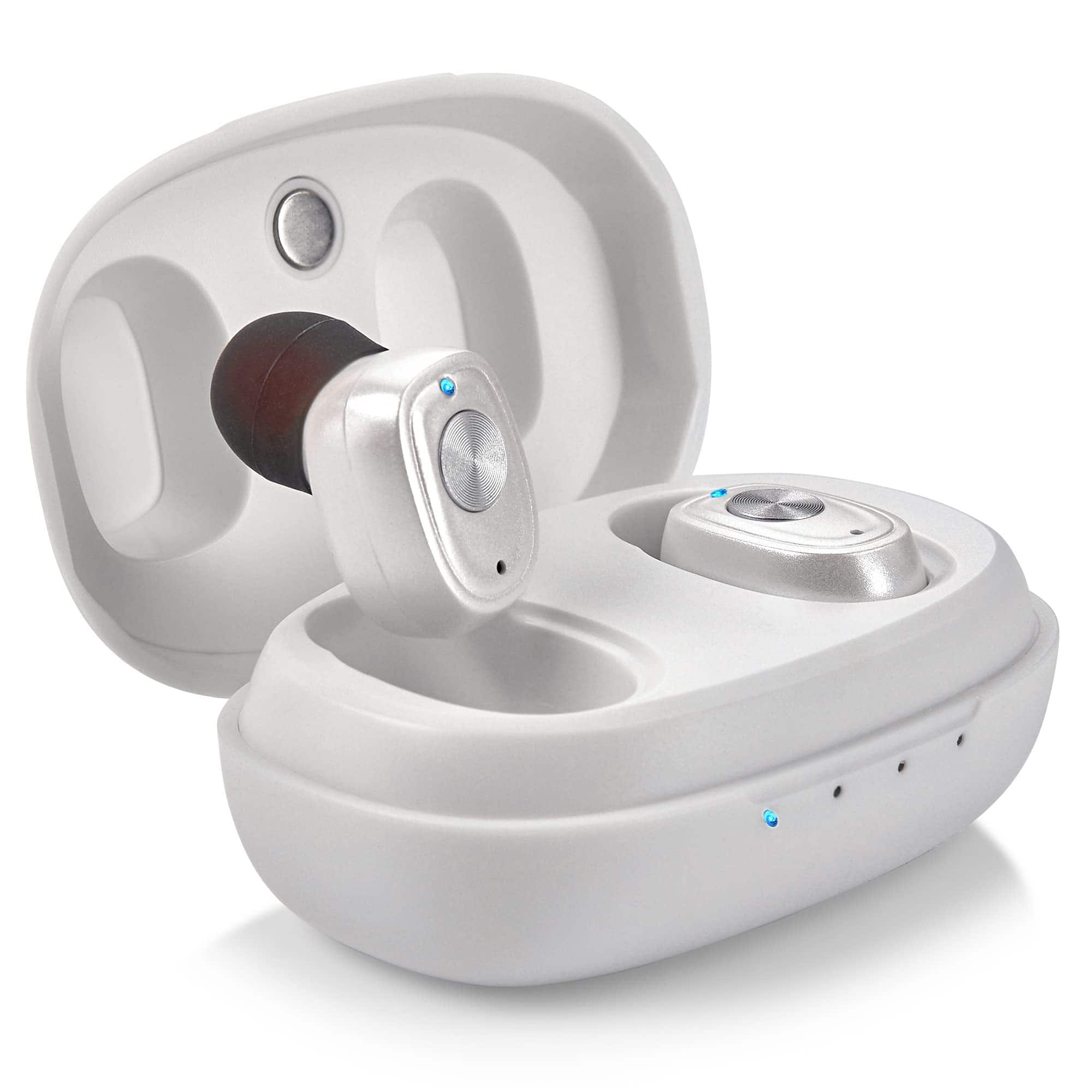 MEDca - Rechargeable Hearing Amplifier Pair w/ Noise Cancelling, Digital Sound Device for Seniors & Adults - ITC - White