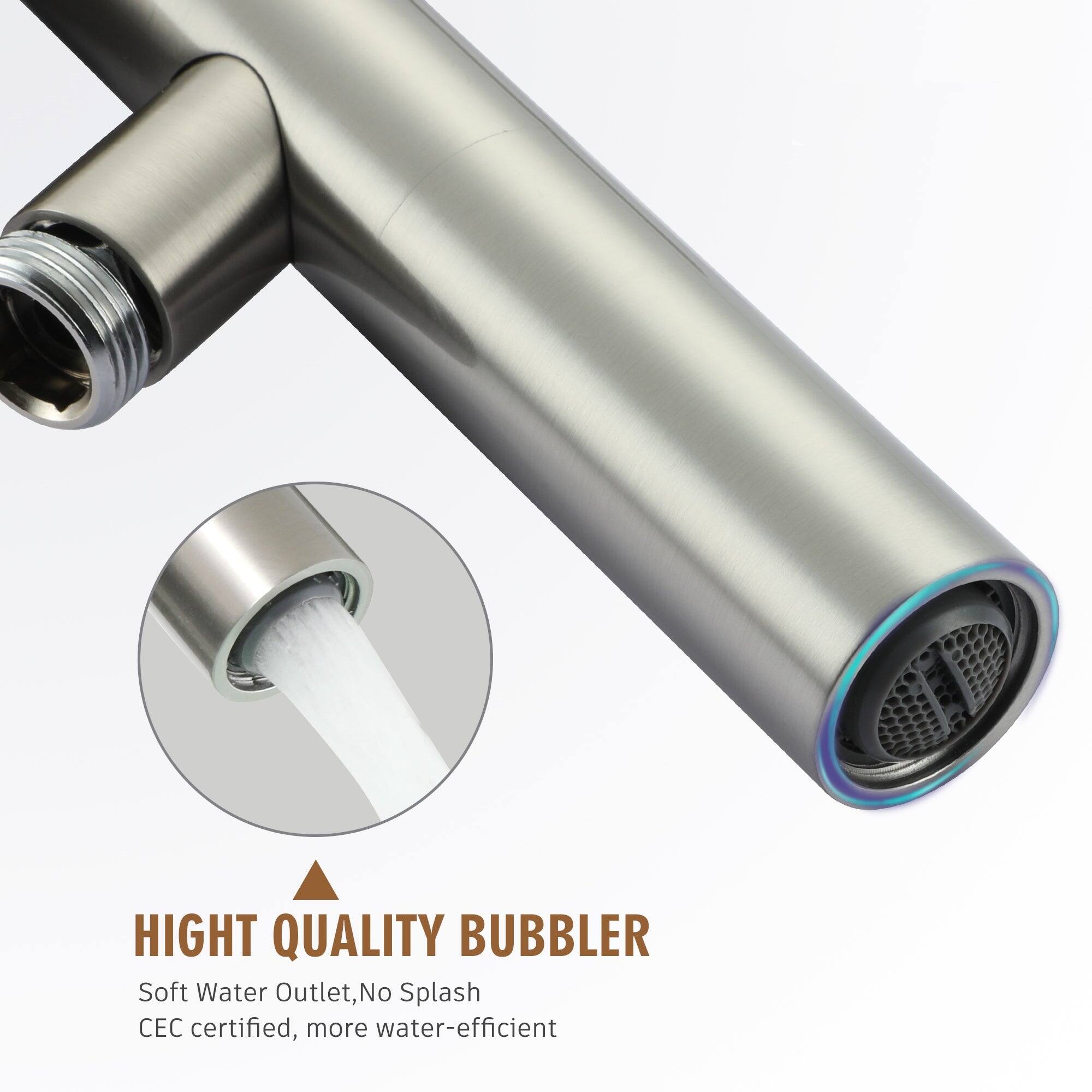HIGHT QUALITY BUBBLER
Soft Water Outlet, No Splash
CEC certified, more water-efficient
