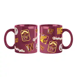 Logo Brands - Washington Commanders 2-Pack 15oz. Color Mug Set - Burgundy