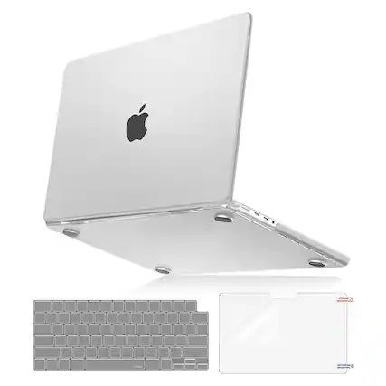 Front. mosiso - Hard shell case for 14-inch MacBook Pro A3427 A3426 A3434 A3112 A3185 A3401 A2918 A2992 A2779 A2442 - Frost Clear.