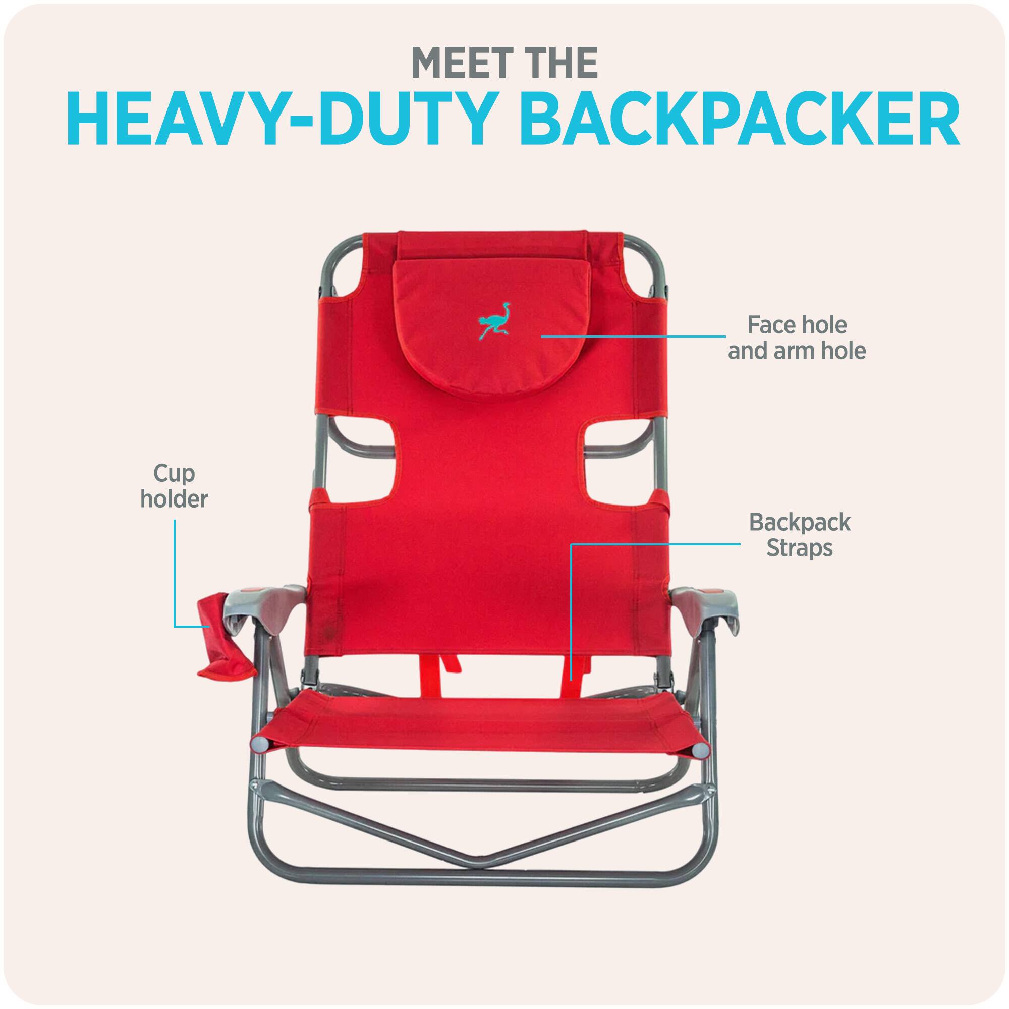 MEET THE HEAVY-DUTY BACKPACKER

- Face hole and arm hole
- Cup holder
- Backpack Straps