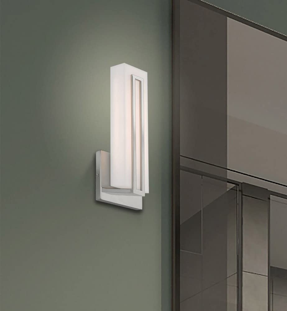 Alt View 6. Earthley Blooms - Lighting 10w Led Polished Chrome Ada Wall Sconce - Polished Chrome Medium.