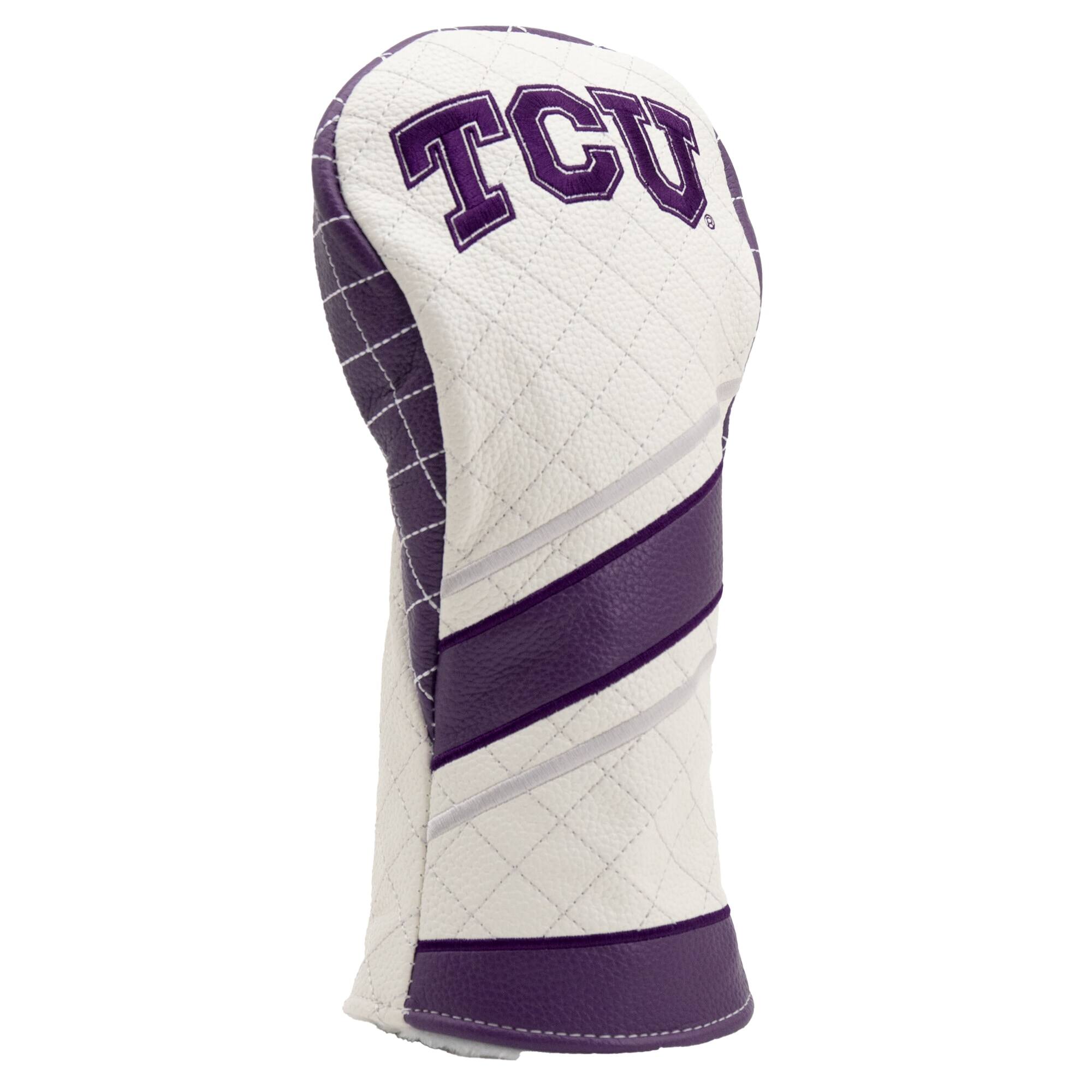 w#bdq♡ Team Golf TCU Horned Frogs Striped Quilted Fairway Headcover