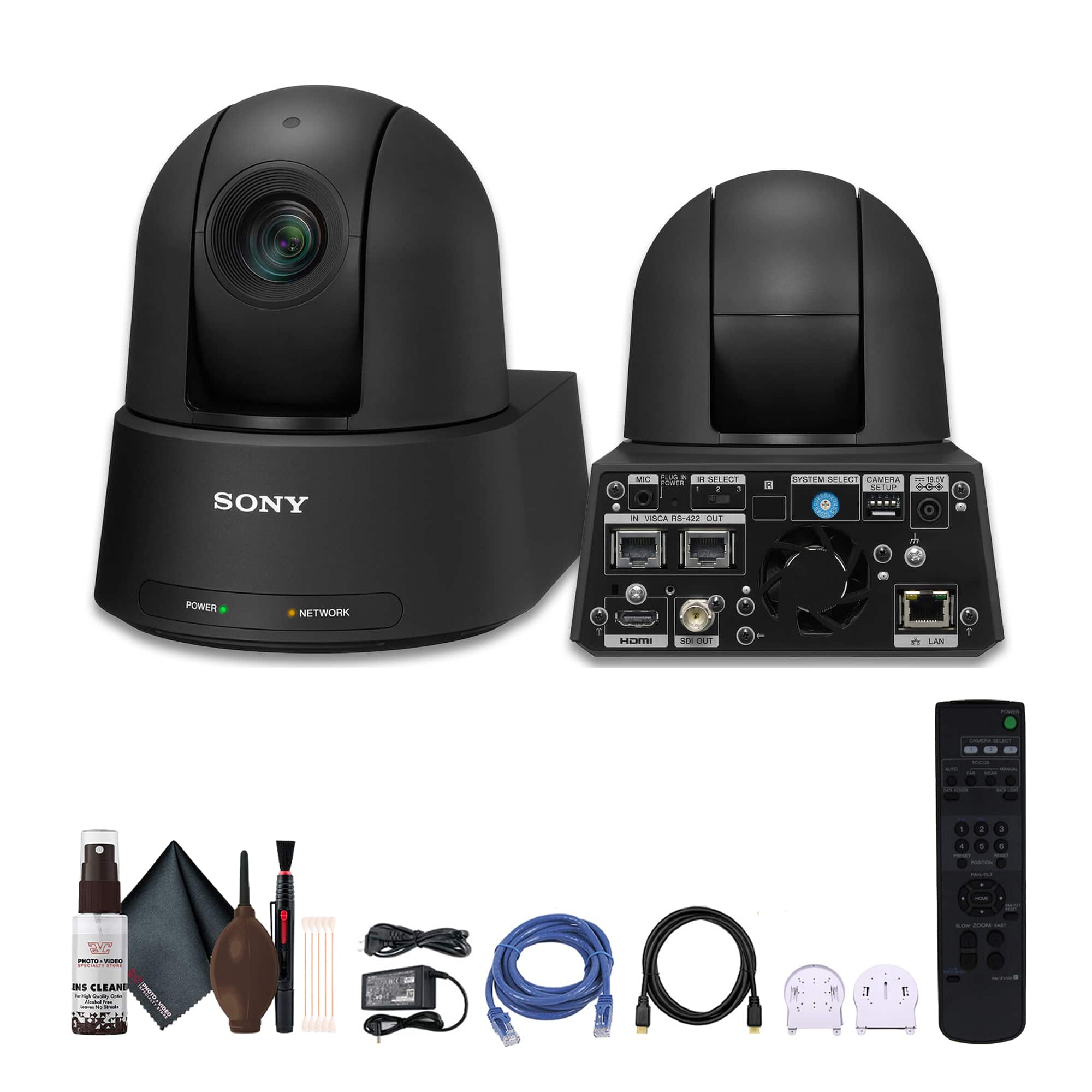 Sony - SRG-A40 4K PTZ Camera with Built-In AI and 30x/40x Clear Image Zoom (Black) - White