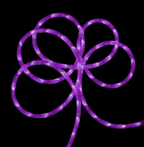 Northlight - LED Commercial Grade Outdoor Christmas Spool Rope Lights - Purple - 288' Wire - Clear