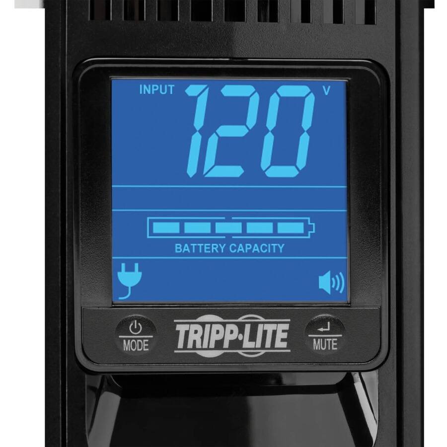 INPUT 120 V  
BATTERY CAPACITY  
TRIPP-LITE  
MODE MUTE