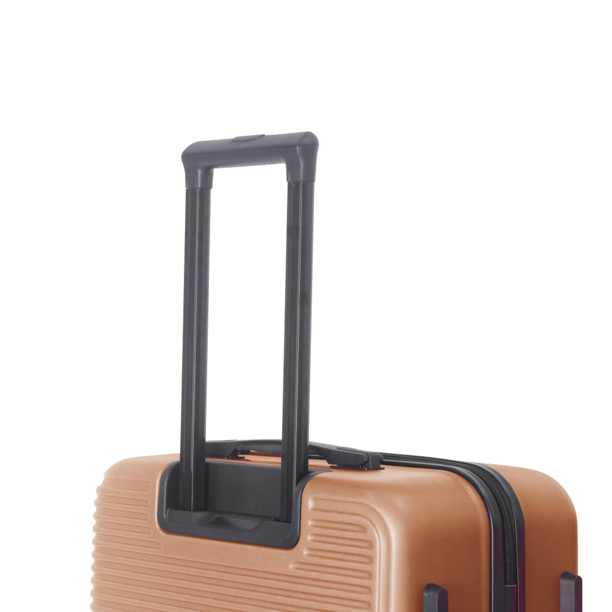 Alt View 4. Bestier - 3-Piece ABS Hardshell Luggage Set (20”/24”/28”) with Spinner Wheels, TSA Lock & Lightweight Design - Champagne.