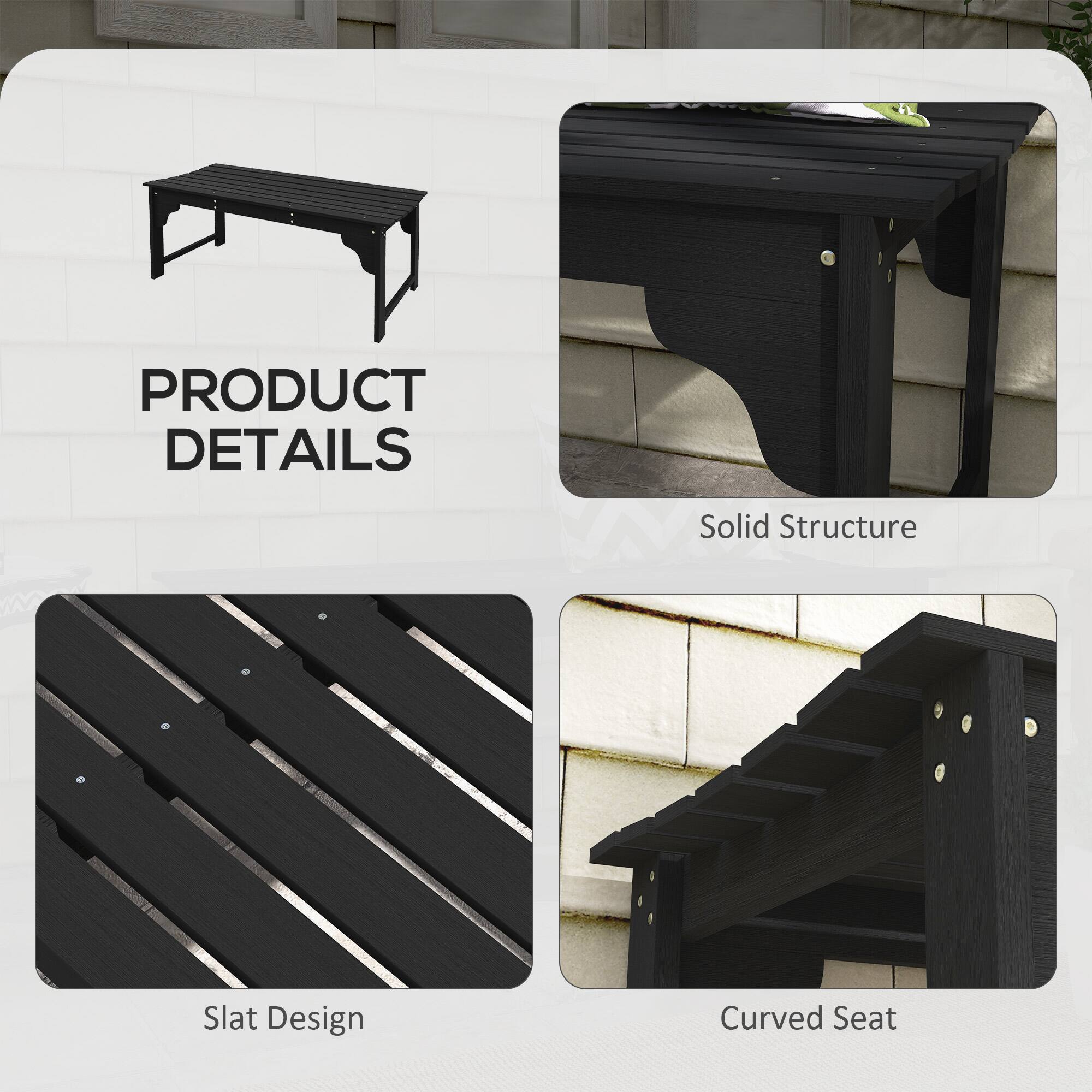 PRODUCT DETAILS
Solid Structure
Slat Design
Curved Seat