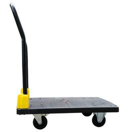 COWLOWN - 880 lbs Foldable Platform Push Hand Truck with 2 Swivel Brake Wheels - Black