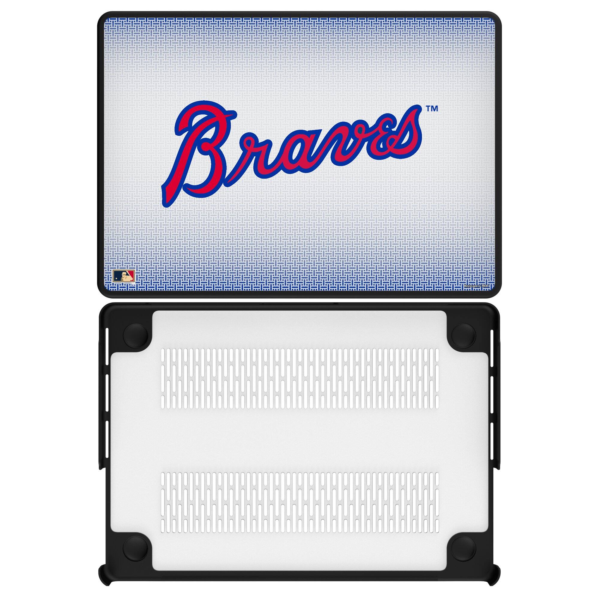 Front. Keyscaper - Atlanta Braves Linen MacBook Case - Air 15 in - Multicolor.