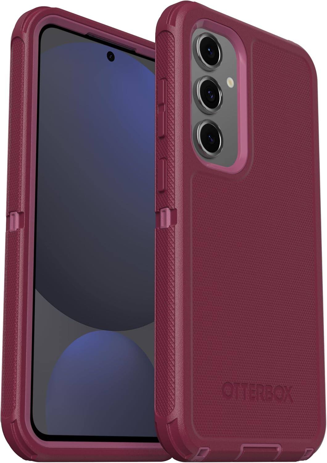 Back. OtterBox - OtterBox Galaxy S24 FE (Only) - Defender Series Case - Case Only - Rugged & Durable - with Port Protection - Foxberry (Pink).