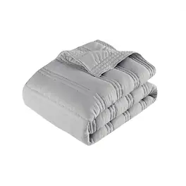 Gracie Mills - Estrella Poly Gauze Quilt Set - Gray