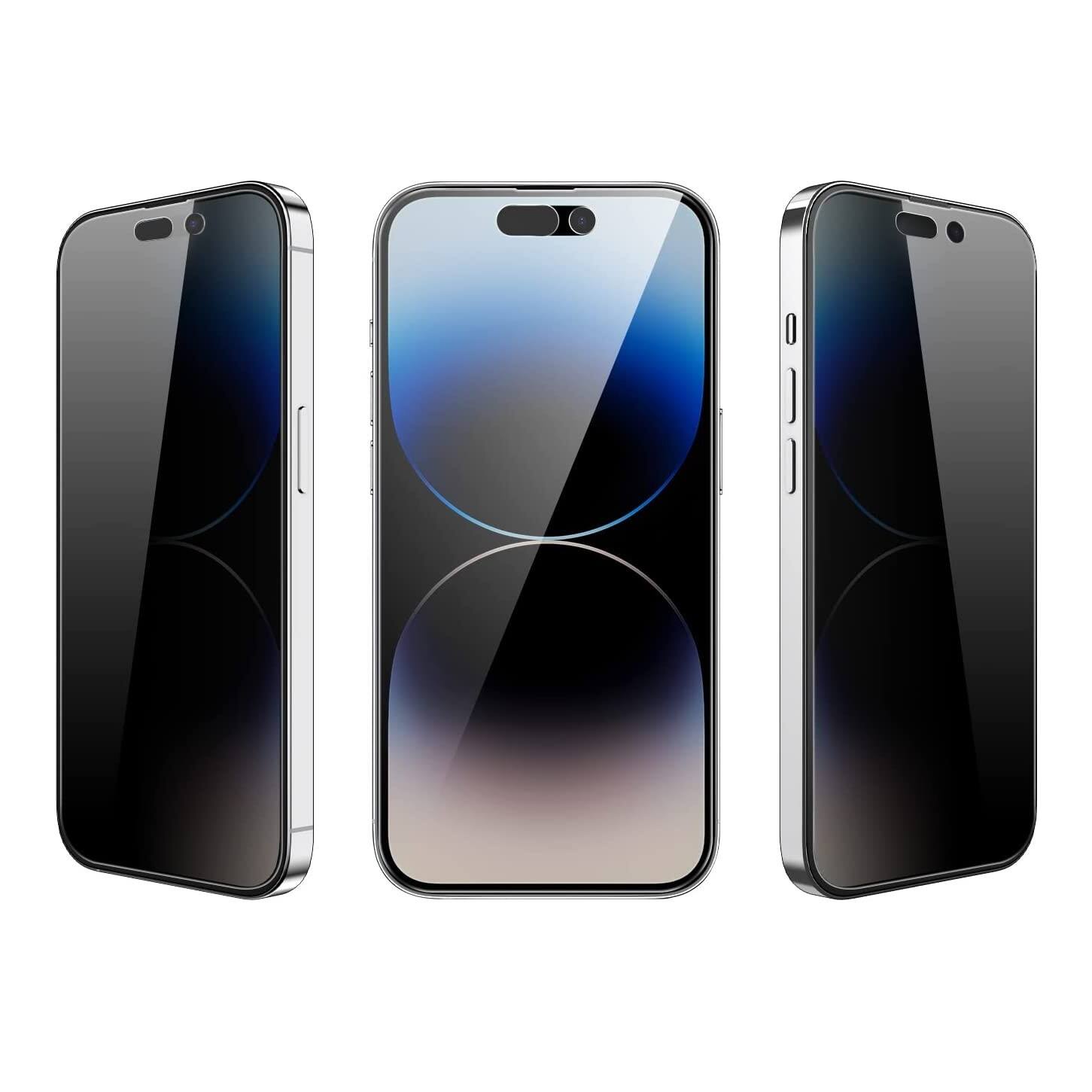 Alt View 11. SaharaCase - ZeroDamage Ultra Strong+ Tempered Glass Screen Protector for Apple iPhone 14 Pro (2-Pack) - Privacy.