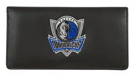 Rico Industries - Dallas Mavericks NBA Black Leather Embroidered Checkbook Cover - Multi