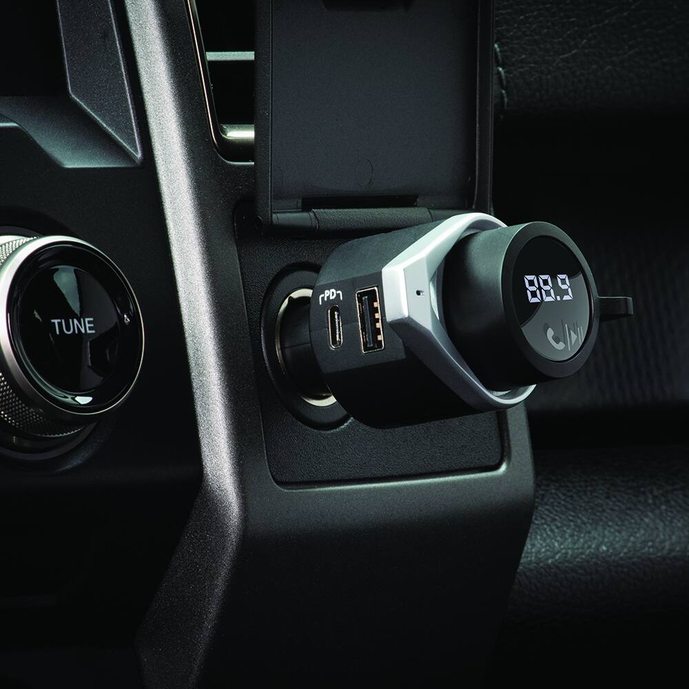 Left. Scosche - BTFREQ Pro Bluetooth FM Transmitter with Power Delivery - Black.