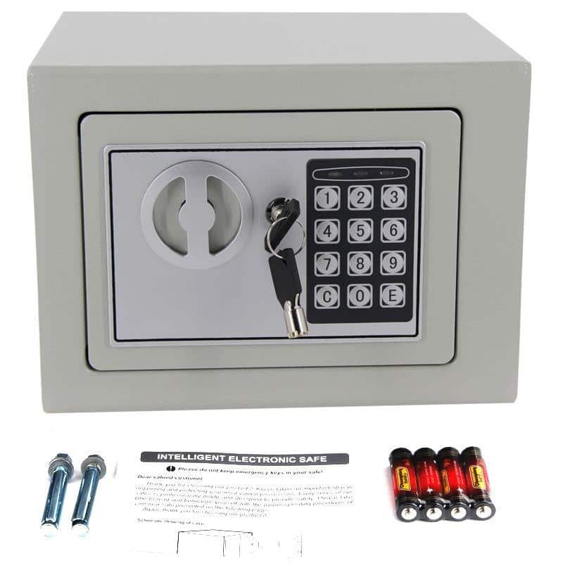 Winado - 9" Electronic Digital Safe Box Keypad Lock Home Security Office Hotel Safety - White