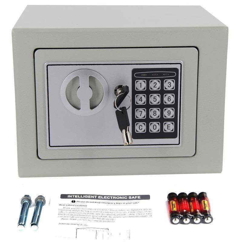Winado - 9" Electronic Digital Safe Box Keypad Lock Home Security Office Hotel Safety - White
