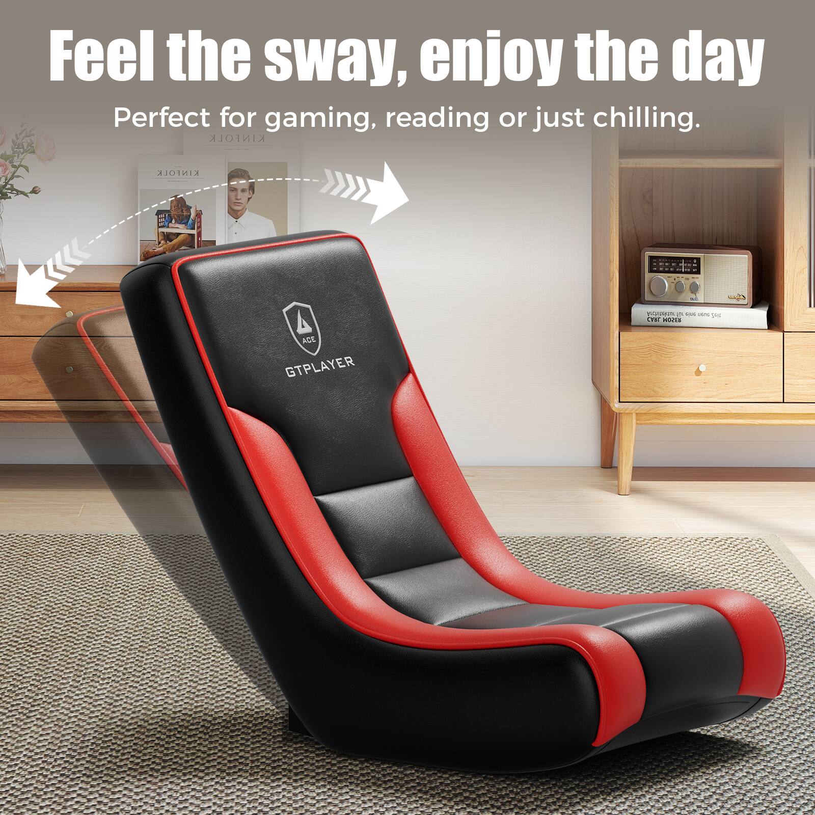 Feel the sway, enjoy the day  
Perfect for gaming, reading or just chilling.  
KINFOLK  
KINFOLK  
num -. - 4 tes LHN NOEs AGE GTPLAYER