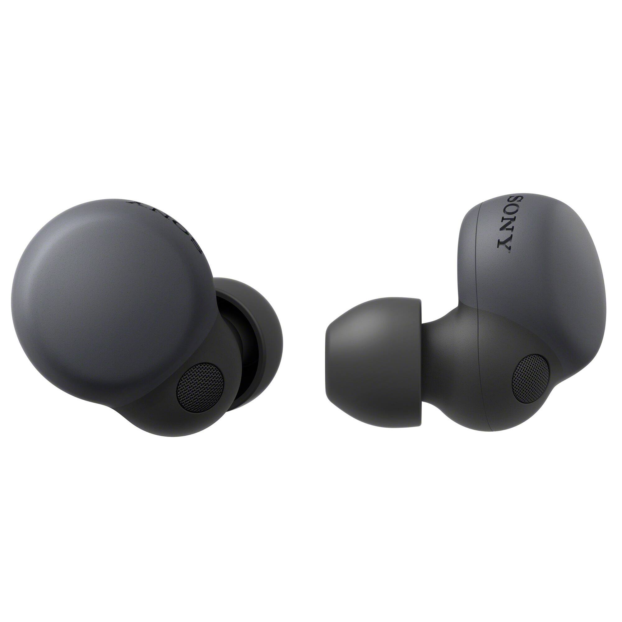 Left. Sony - Sony LinkBuds S Truly Wireless Noise Canceling Earbud Headphones (Black) Bundle - Black.