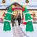 Alt View 12. Costway - 11FT Inflatable Christmas Tree Arch Party Decoration with Santa Claus LED Lights - Multicolor.