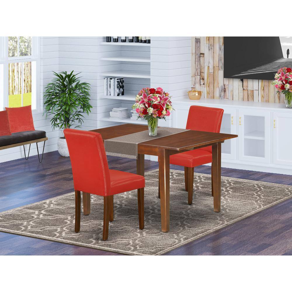 Back. East West Furniture - Dining Room Set Mahogany - Brown.