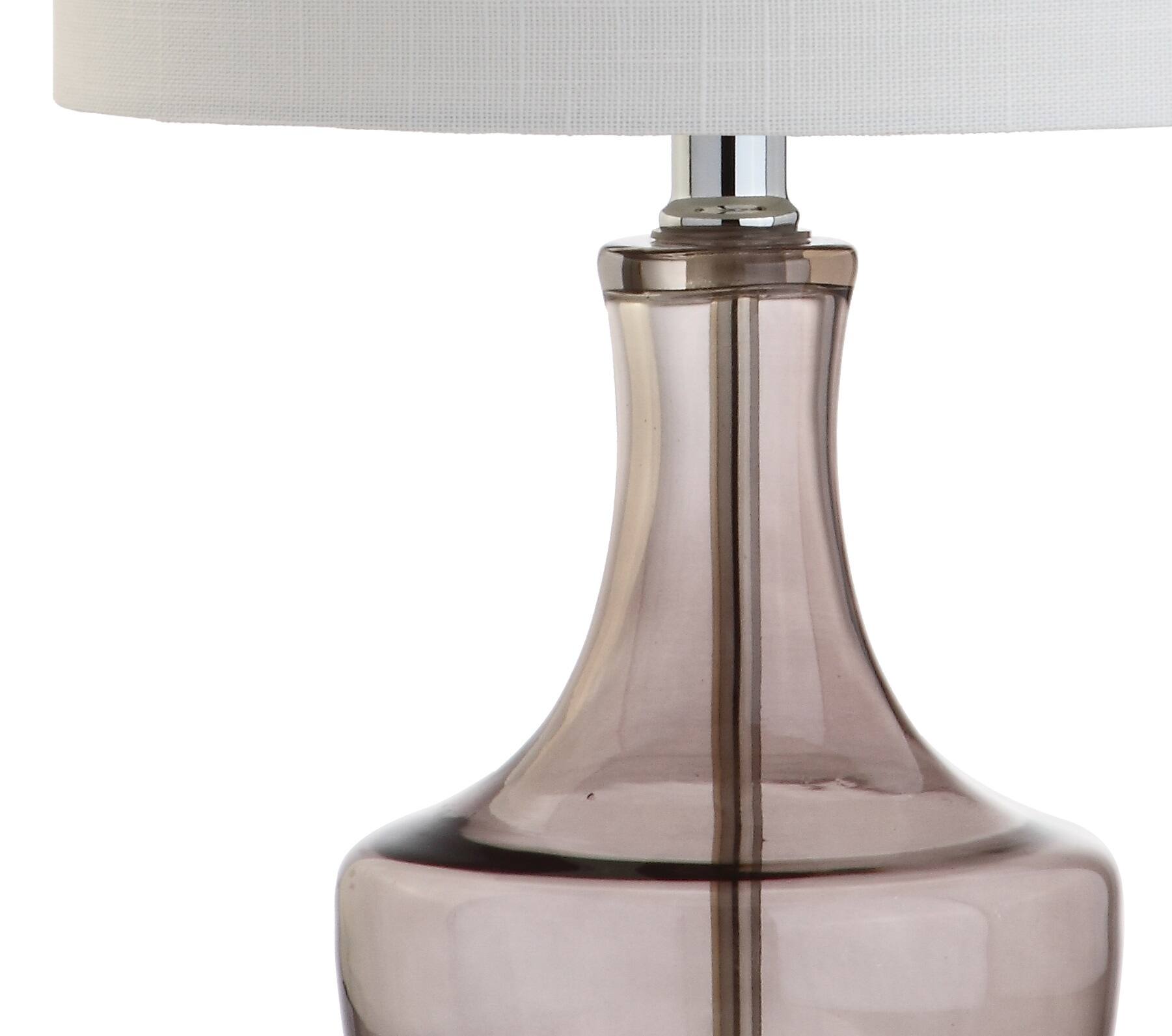 Alt View 6. Jonathan Y - Colette 20" Mini Glass LED Table Lamp, Smoked Gray - Smoke Gray.
