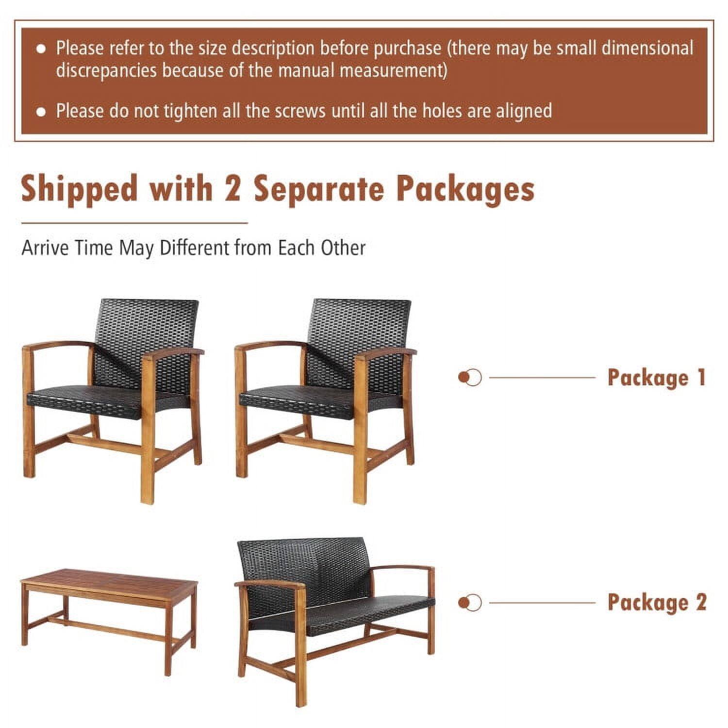 Please refer to the size description before purchase (there may be small dimensional discrepancies because of the manual measurement)

Please do not tighten all the screws until all the holes are aligned

Shipped with 2 Separate Packages

Arrive Time May Different from Each Other

Package 1

Package 2