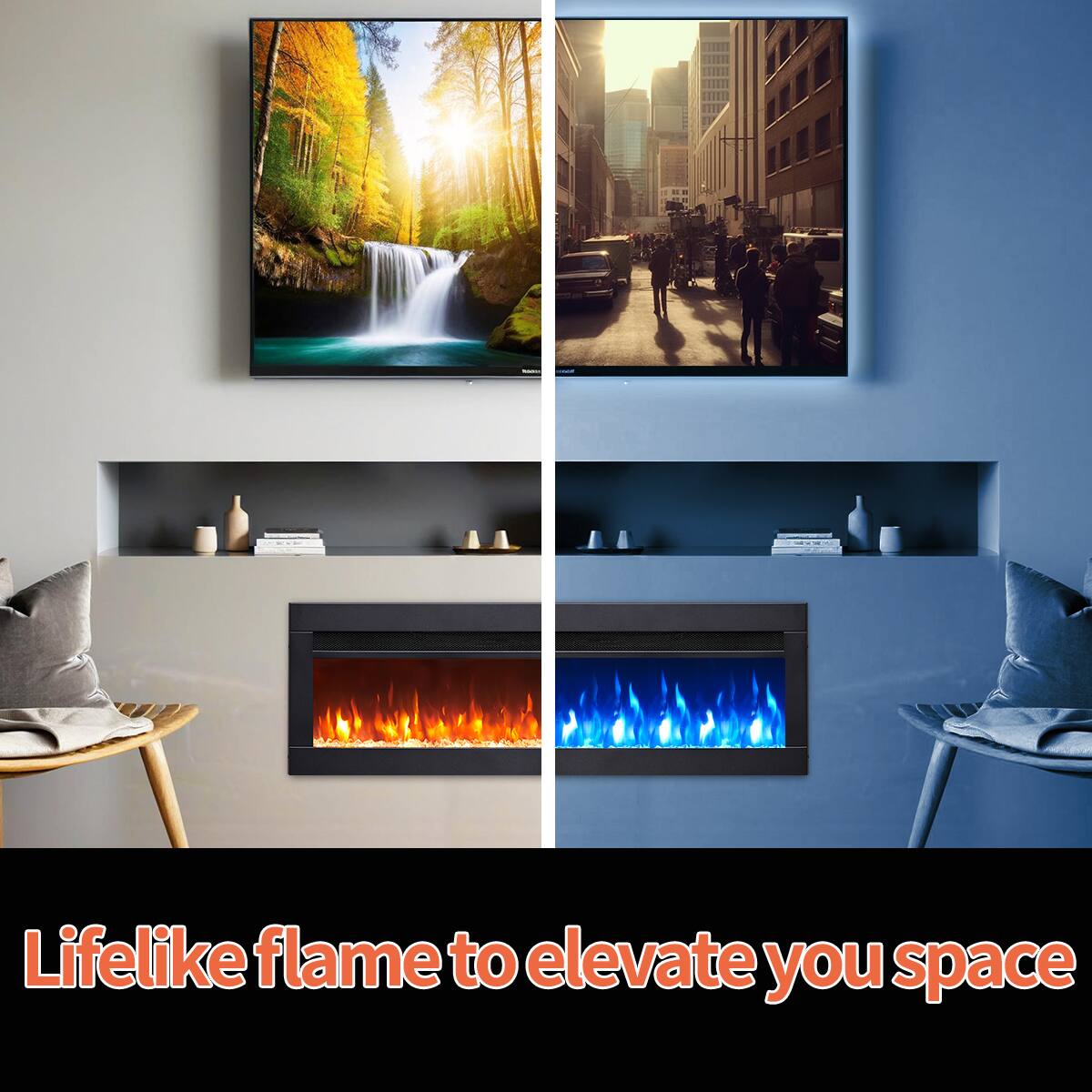Lifelike flame to elevate your space