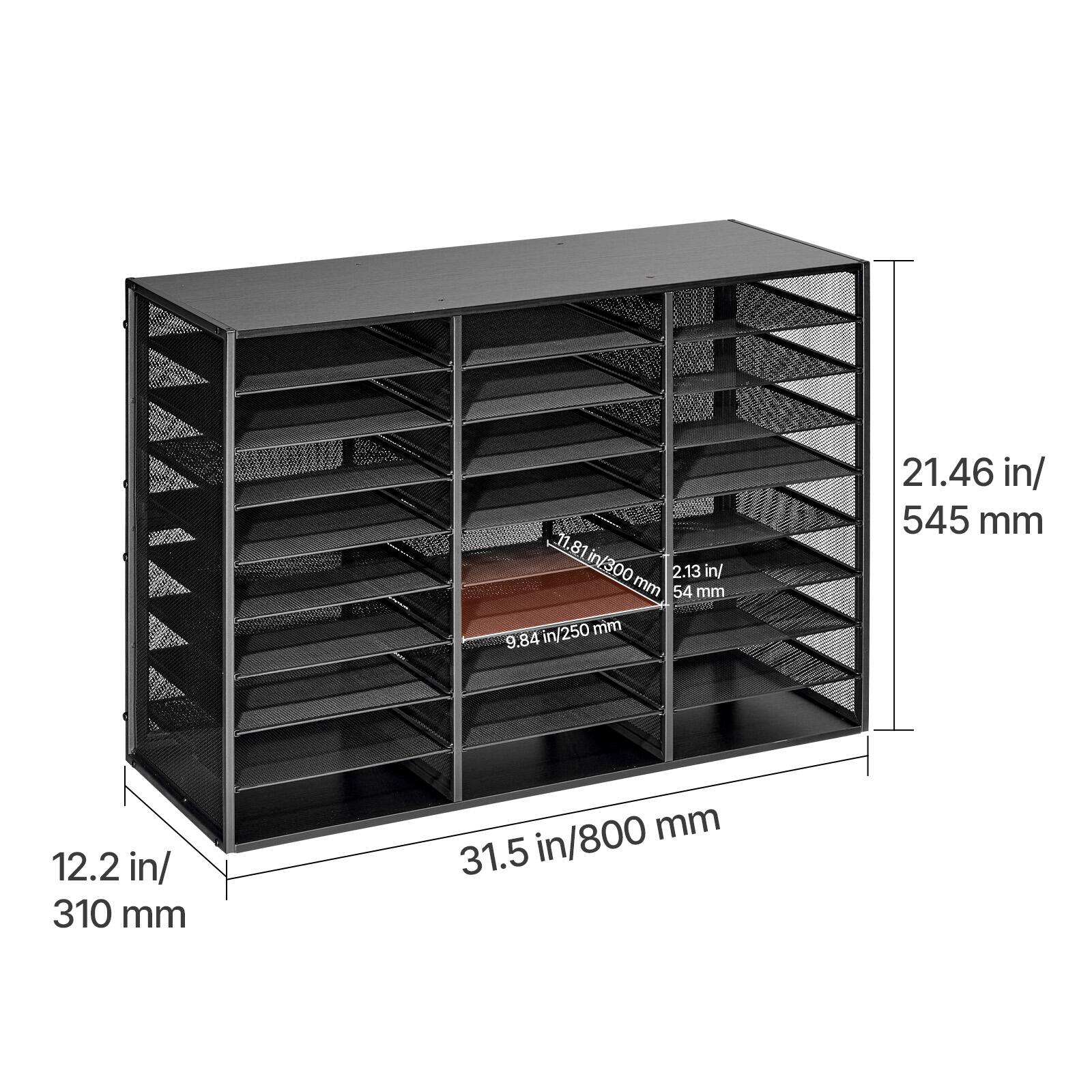 11.81 in/300 mm  
2.13 in/54 mm  
9.84 in/250 mm  
21.46 in/545 mm  
12.2 in/310 mm  
31.5 in/800 mm