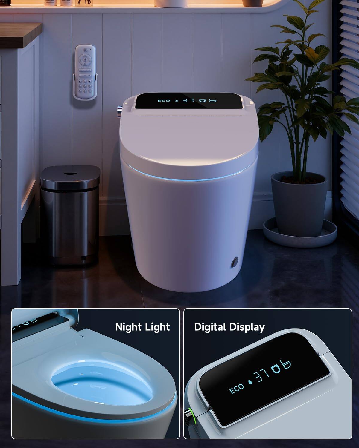 1. O. - 37 b 0 Night Light Digital Display 3705 O 37 ECO