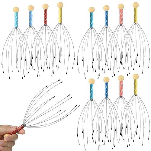 Front. Vulpecula Spade - 36 Pcs Scalp Massager Manual Head Massager Christmas Relaxing Gifts Handheld Steel Wire Head Scratcher with Wooden.