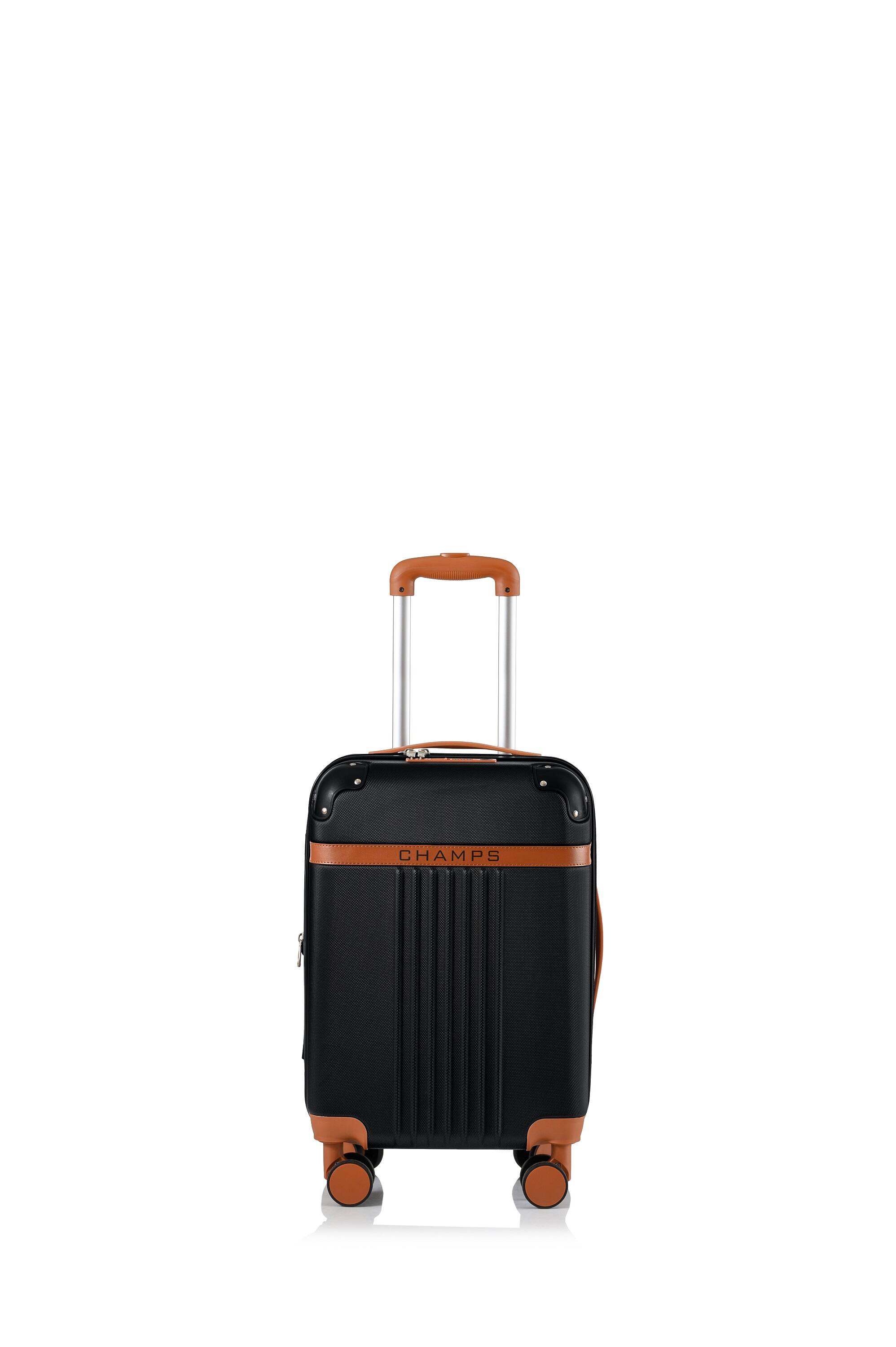 Front. Champs - Vintage Collection Expandable Spinner Carry-on - Black.