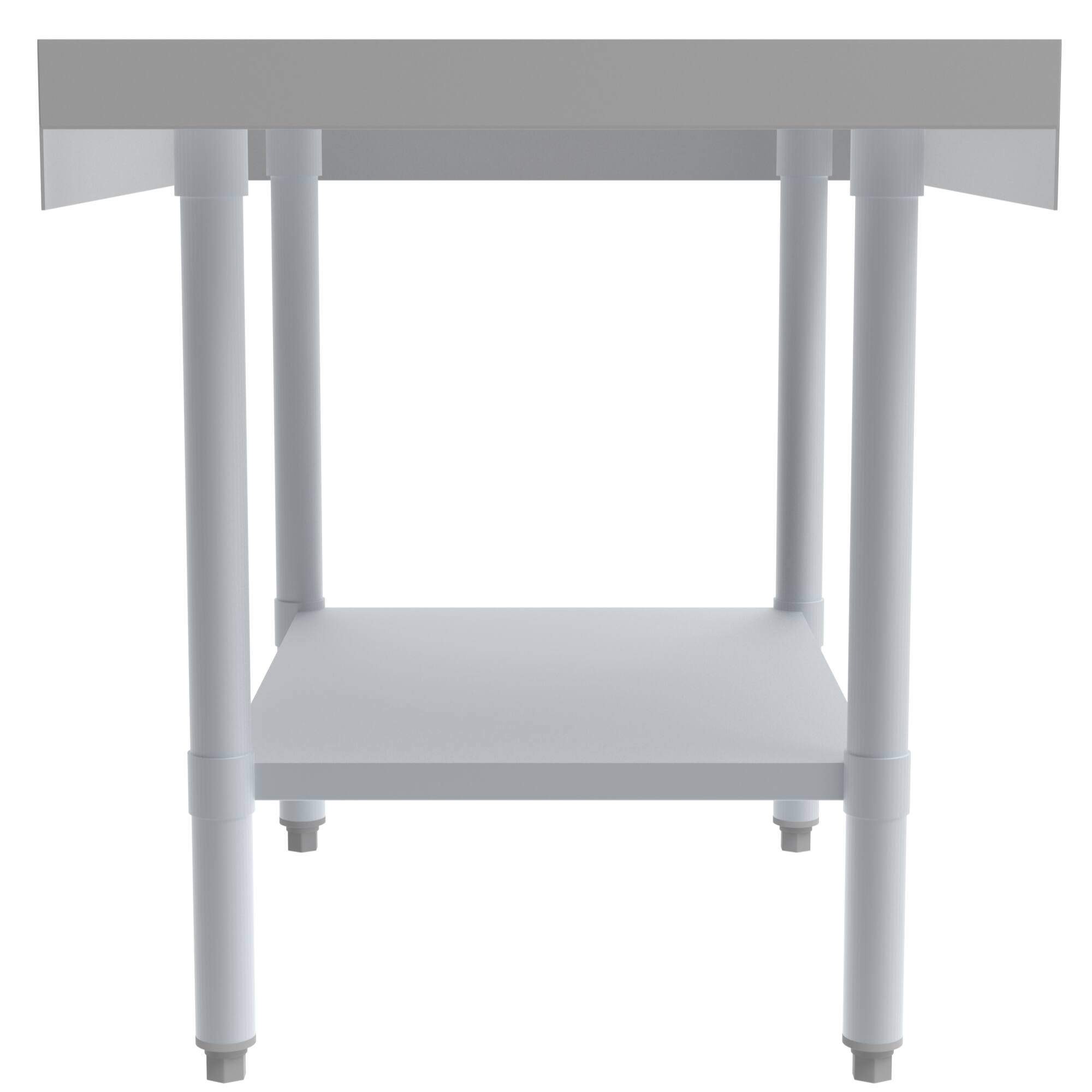 Back. Koolmore - 30" x 24" 16-Gauge Stainless Steel Equipment Stand with Galvanized Undershelf, EQT-163024. - Silver.